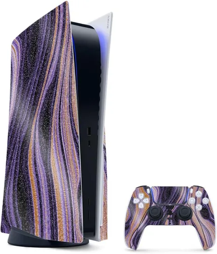 Vista 26 de MightySkins - Skin para juegos con purpurina brillante para PS5 y PlayStation 5, ágata amatista, acabado duradero con purpurina de alto brillo
