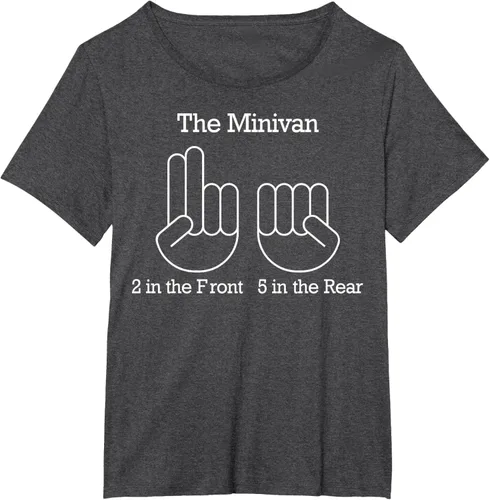 Vista 23 de The Minivan 2 In The Front 5 In The Rear Camiseta, Negro
