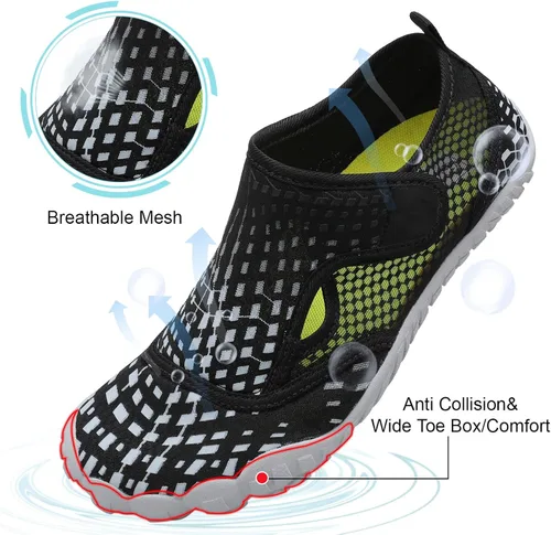 Vista 2 de Zapatos de agua para natación, para mujereshombres, de secado rápido, para playa, senderismo, buceo, navegación, río, deportes acuáticos al aire