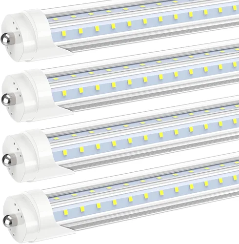 Vista 10 de JESLED Tubo de luz LED T8/T10/T12 de 8 pies, base FA8 de un solo pasador, 50W 6000LM 5000K luz blanca diurna, bombilla fluorescente LED