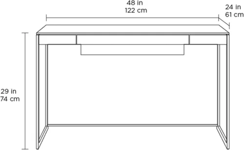 Vista 4 de BDI Furniture Sequel 20 - Escritorio para computadora 6103-48 pulgadas para el hogar u oficina con gestión de cables, cajón de teclado, libro mayor