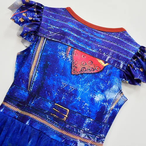 Vista 3 de VARWANEO Vestidos de disfraz de malla para niñas de 3 a 10 años, para fiesta de cumpleaños, tutú de tul