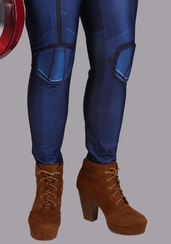 Vista 9 de Disfraz Deluxe de Capitán América para Mujer Talla Plus Marvel Avengers: Endgame Multicolor