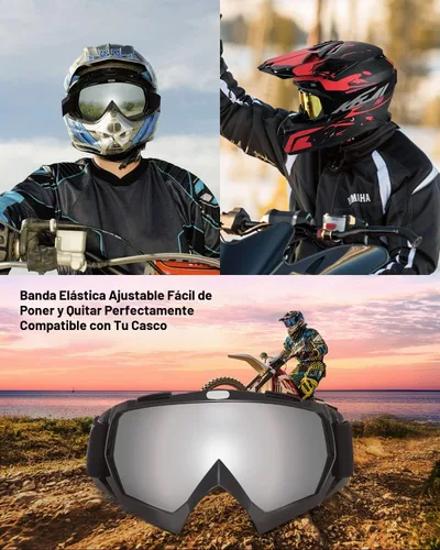 Vista 3 de KEMIMOTO Gafas de motocross y ATV/UTV con protección anti UV