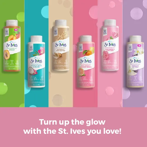 Vista 9 de St. Ives Gel de baño refrescante limpiador de agua de rosas y aloe vera hecho con limpiadores a base de plantas y extractos 100% naturales, 16 onzas