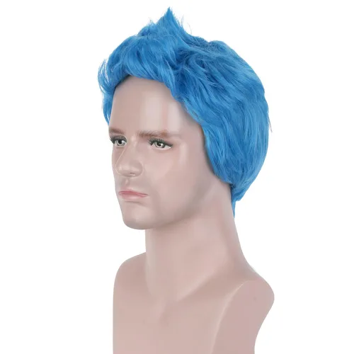 Vista 19 de Peluca corta BERON para hombre y chico, para fiesta temática, peluca con gorro de peluca Marrón claro