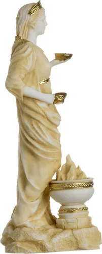 Vista 7 de BEAUTIFUL GREEK STATUES Hestia Goddess of The Hearth, Home Family y The State Statue - Tono dorado de 6.69 pulgadas