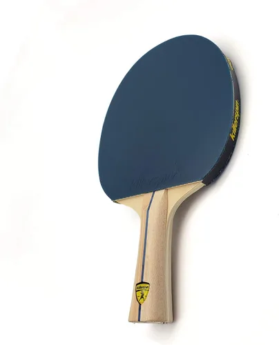 Vista 4 de Killerspin Raqueta clásica, paleta de ping pong para principiantes, agarres de goma Jet Basic, mango acampanado, color azul