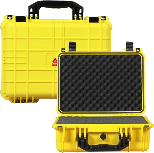 Vista 8 de Jack Boss Estuche rígido, 14 x 11.5 x 6.5 pulgadas, portátil, resistente al clima, impermeable, funda protectora para cámara con espuma Negro