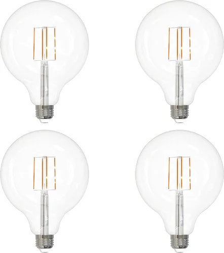 Vista 10 de Sunlite 81124 Bombilla LED G25 Edison Globo, 8.5 vatios (100 W = ), base E26 media, 800 lúmenes, regulable, vidrio transparente, filamento largo