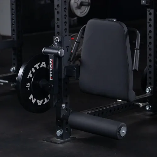 Vista 7 de Titan Fitness Titan Series - Accesorio de extensión y rizador de piernas montado en bastidor, se adapta a discos de peso olímpicos, clasificación