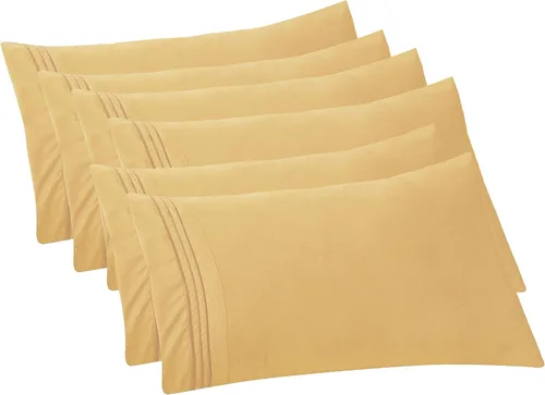 Vista 77 de Elegant Comfort Fundas de almohada sólidas de microfibra de alta calidad hotelera, tejido suave, resistente a las arrugas y a las manchas, fácil