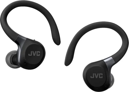 Vista 2 de JVC Fitness Series Auriculares inalámbricos deportivos True Wireless con ganchos ajustables, cancelación activa de ruido, modo de sonido ambiental
