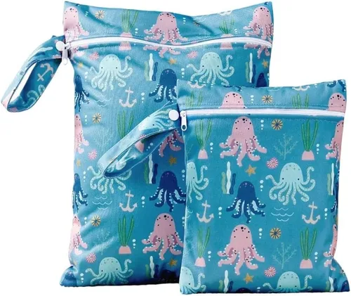 Vista 19 de Bolsas húmedas de 2 tamaños, bolsa de almacenamiento impermeable para Playa