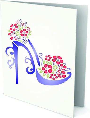 Vista 4 de CRAFT KREATIVELY - Plantilla de zapatos de tacón alto, 8.5 x 8.5 pulgadas de largo, plantillas decorativas para zapatos de plataforma de estilete