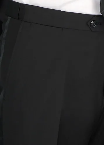 Vista 5 de GN GIORGIO NAPOLI Traje de esmoquin para hombre 1 botón pico solapa chaqueta ajustable