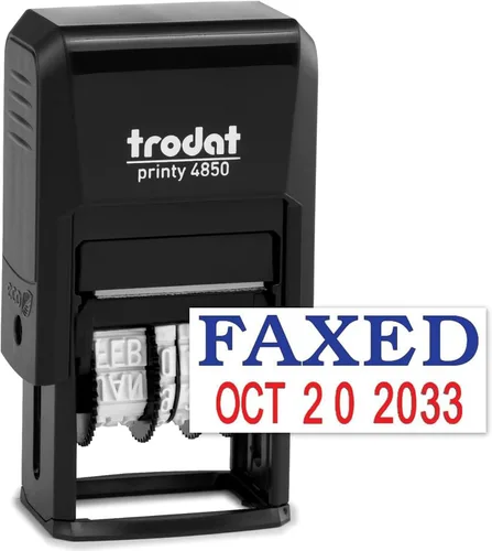 Vista 23 de Trodat 4850 - Sello de fecha con sello autoentintado aprobado, tinta negra