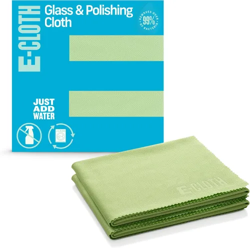 Vista 15 de E-Cloth - Paños para vidrio y pulido, limpiador de vidrio de microfibra premium, ideal para ventanas, vidrio y espejos, lavable y reutilizable