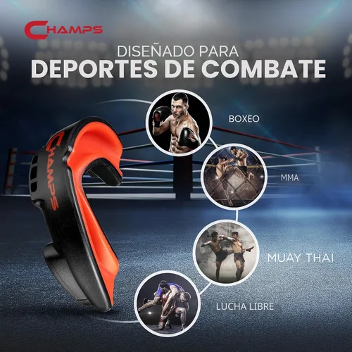 Vista 3 de Champs MMA Protector Bucal Transpirable para Boxeo, MMA, Jiu Jitsu, Muay Thai, Lucha Libre y Deportes de Combate – Diseño de Fácil Ajuste, Hervir