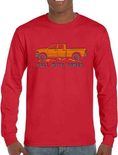 Vista 91 de Tee Hunt Camisetas gráficas y camisetas sin mangas para hombre Roll with Power Pickup Truck