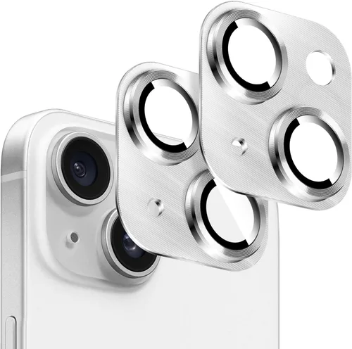 Vista 19 de Kucheed 2 protectores de lente de cámara para iPhone 11, aluminio de metal de una pieza con textura 3D, decoración diseñada para decoración