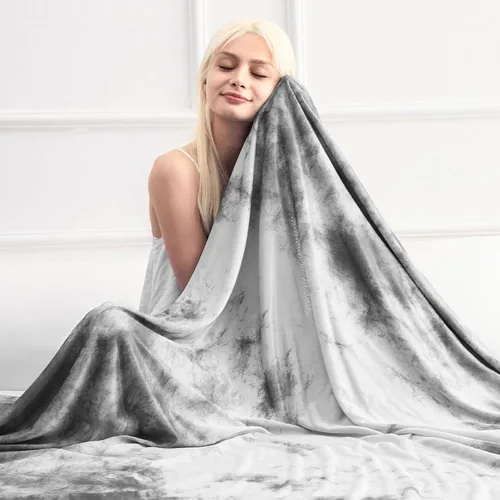 Vista 60 de Marchpower - Manta de enfriamiento para niños que duermen con calor, manta de lana fresca Arc-Chill con diseño de doble cara, fibra de enfriamiento