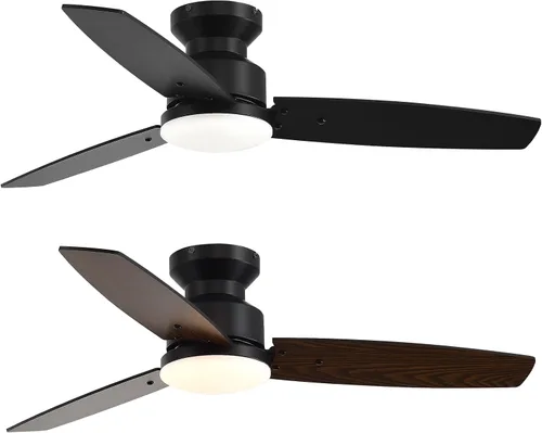 Vista 15 de Conciseer - Ventiladores de techo de 30 pulgadas con luces y control remoto, para dormitorio, sala de estar, oficina, montaje empotrado, 3CCT