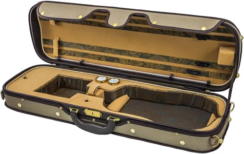 Vista 9 de Sky Estuche Oblongo Violín VNCW02 Madera Maciza con Higrómetros Negro/Azul
