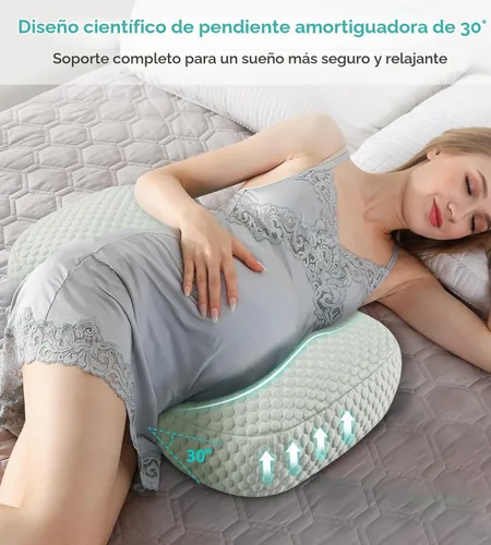 Vista 4 de Almohada de embarazo refrescante para dormir Almohada de maternidad de Todo verde