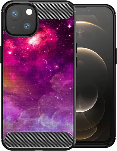 Vista 5 de CasesOnDeck - Funda compatible con Apple iPhone 13 Mini/iPhone 13 Mini, funda de diseño, delgada, negra, flexible, elegante, protección contra