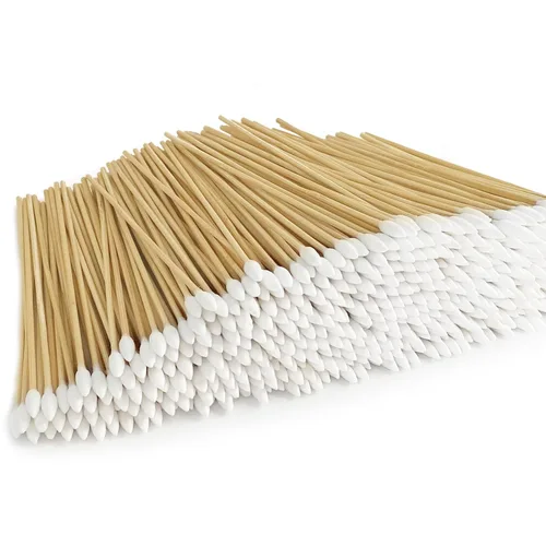 Vista 11 de 200 hisopos de algodón extra largos de 6 pulgadas con asas de madera, aplicadores largos de punta de algodón para limpieza de precisión