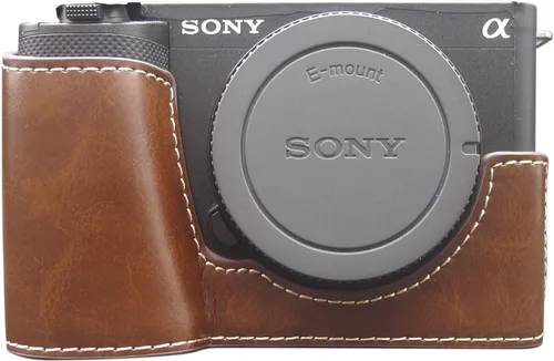 Vista 9 de Rieibi ZV-E1 - Funda de piel sintética para cámara compatible con Sony ZV-E1, ZVE1, color negro