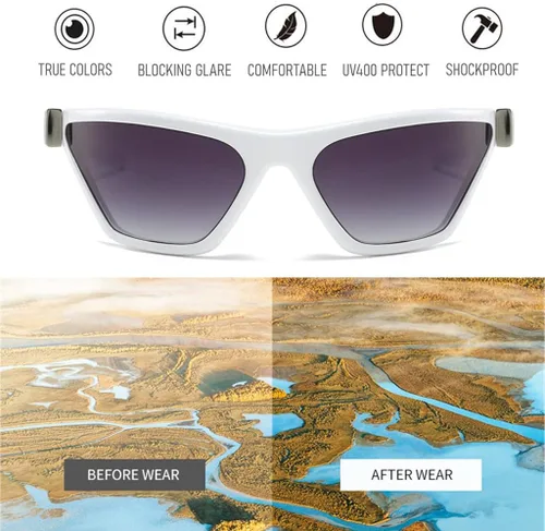 Vista 4 de BAWUYI Gafas de sol envolventes con protección futurista gafas cibernéticas Y2K accesorios de disfraz para mujeres y hombres persianas cuadradas