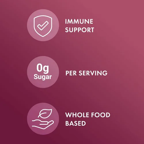 Vista 3 de Dr. Mercola Frutas fermentadas orgánicas - Soporte antioxidante - Mezcla de bayas y frutas de alimentos integrales - Cero azúcar - Sin OMG - Sin