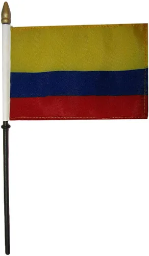 Vista 3 de Bandera de Colombia 4"x6" computadora Stick (sin base), Multicolor