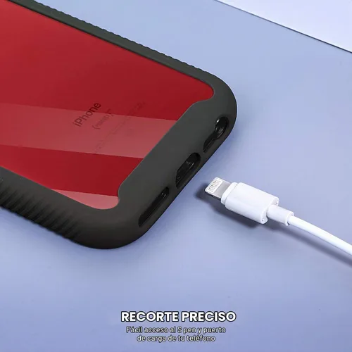 Vista 8 de IDweel Funda para iPhone 8 Plus/7 Plus, carcasa resistente a prueba de golpes con protector de pantalla integrado, funda híbrida resistente a