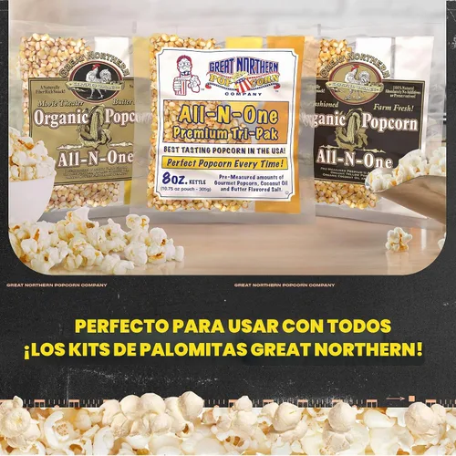 Vista 7 de Máquina para palomitas de maíz perfectas Great Northern de 10 oz, hace 12 cuartos de galón, Negro