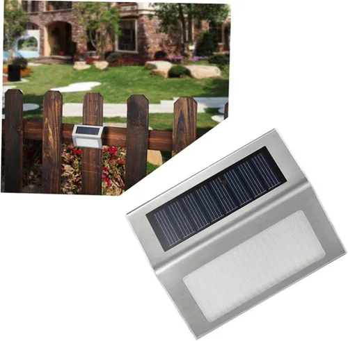Vista 8 de jojofuny 2 lámparas de pared alimentadas por energía solar, 2 luces LED para exteriores, impermeables, para escaleras, patio, porche, jardín