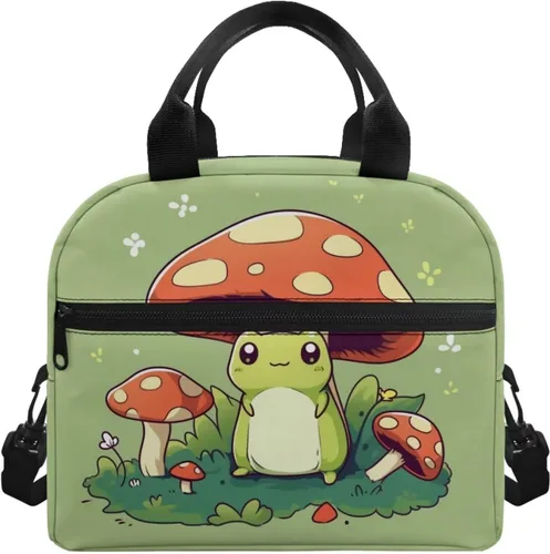 Vista 26 de Showudesigns Bolsas de almuerzo de flores de mariposa para mujer, lonchera aislada, bolsa de almuerzo reutilizable con correa ajustable