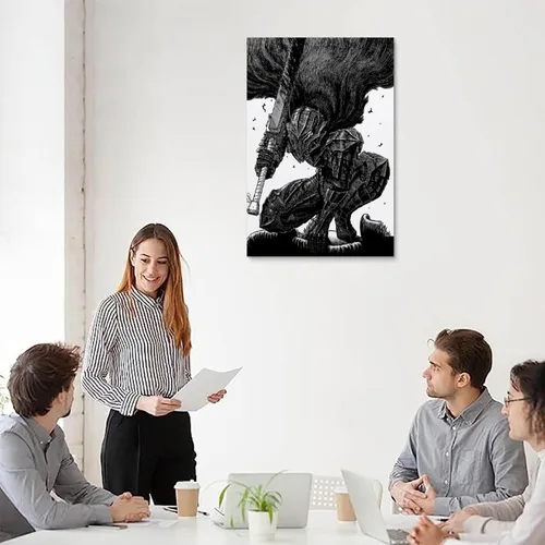 Vista 5 de Berserk - Póster de anime para pared, diseño moderno de dormitorio familiar, para decoración de habitación, 16 x 24 pulgadas (15.7 x 23.6 in)