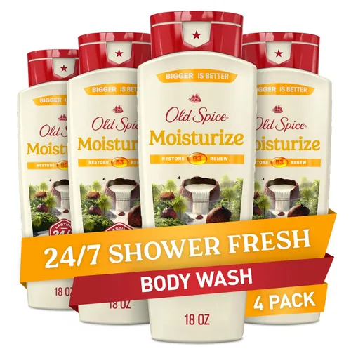Vista 15 de Old Spice Gel de baño limpiador para hombres, ducha 24/7 fresco con aroma duradero, exfolia y limpieza, suave con la piel, vitamina B3, mar profundo