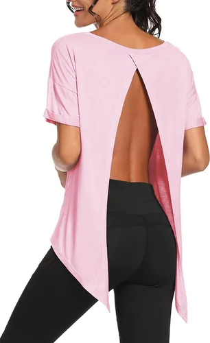 Vista 3 de Bestisun - Camiseta de tirantes para mujer con espalda abierta, para entrenar.