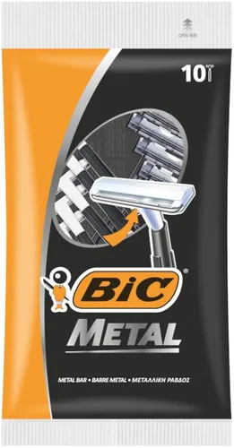 Vista 2 de Bic Maquinillas de afeitar desechables de metal para hombre, 5 unidades x 1 paquete