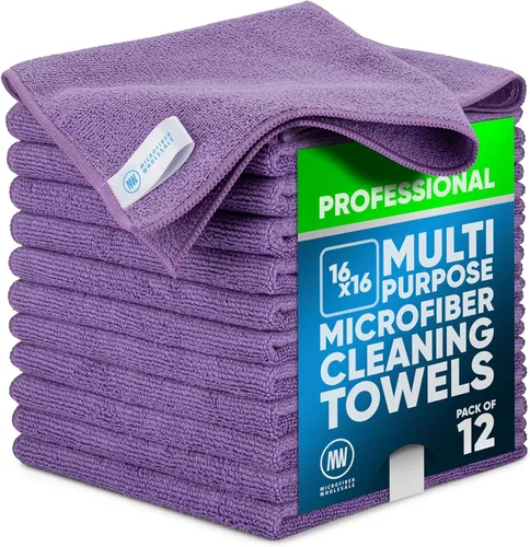 Vista 30 de Toalla Buff Pro de Microfibra de Superficie Múltiple - Paquete de 12 unidades - Paños de limpieza premium - Limpia, quita el polvo, pule, absorbe