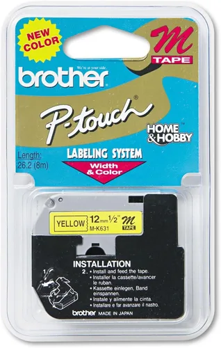 Vista 20 de Brother Etiqueta de forma continua de 0.37 "X26.20' (BRTM521), negro/azul