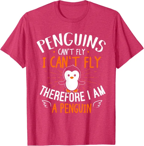 Vista 36 de Penguins Can't Fly Shirt - Camiseta de regalo para amantes de los pingüinos, Azul Azul Marino