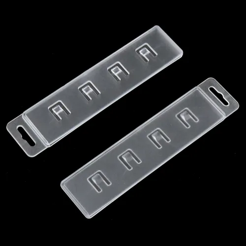 Vista 3 de Soporte para tarjetas de identificación de plástico transparente, soporte para tarjetas deslizantes, soporte para tarjetas de identificación