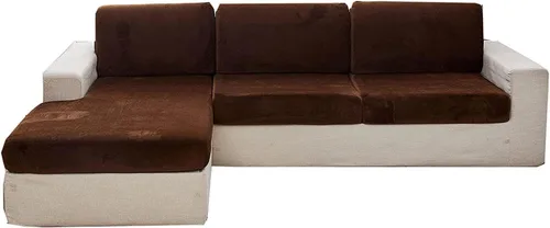 Vista 11 de Fundas elásticas de cojín para sofá, funda de cojín de terciopelo en forma de L para sofá chaise longue, funda de asiento de sofá seccional