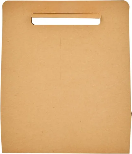 Vista 21 de Restaurantware Bio Tek - Loncheras de papel de 8.75 x 4.25 x 8 pulgadas con asas, 100 recipientes desechables de papel kraft para alimentos
