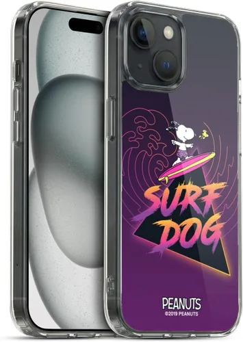 Vista 45 de Head Case Designs Funda de gel suave con licencia oficial de Peanuts Tropical Surf Snoopy Aloha Disco compatible con Apple iPhone 13 Mini Surf